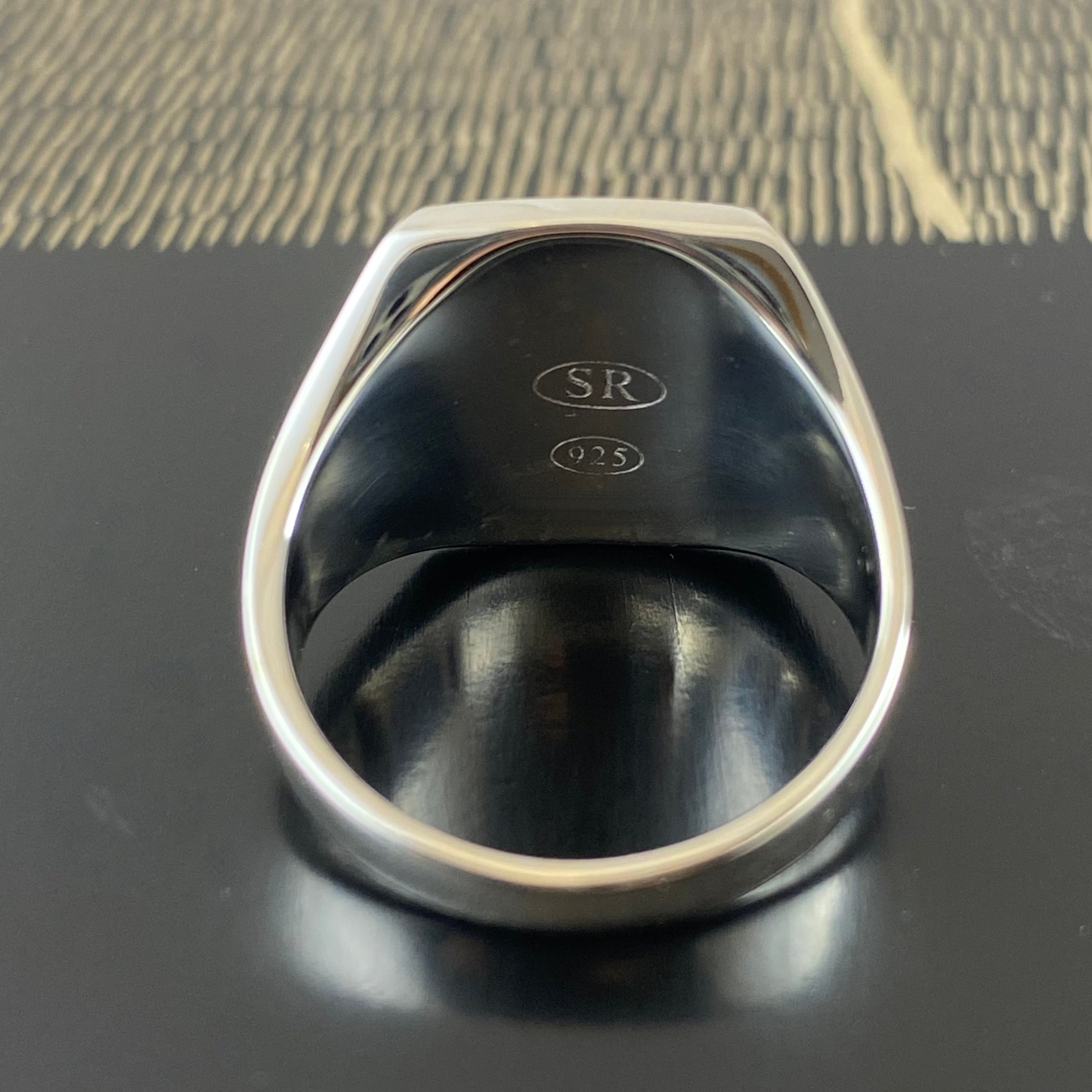 Cushion 16mm x 13mm - Sterling Silver Signet Ring