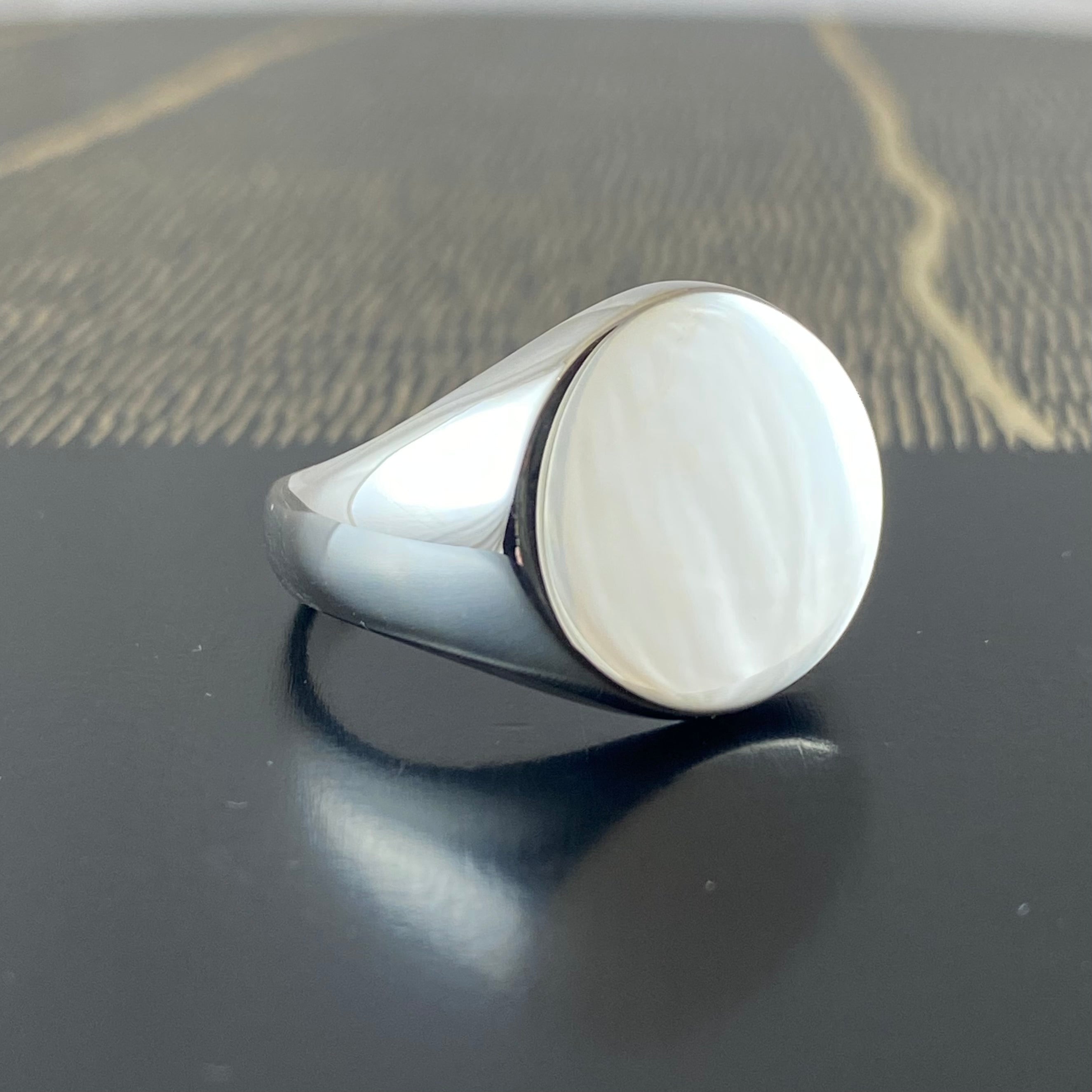 Round 14mm - Sterling Silver Signet Ring