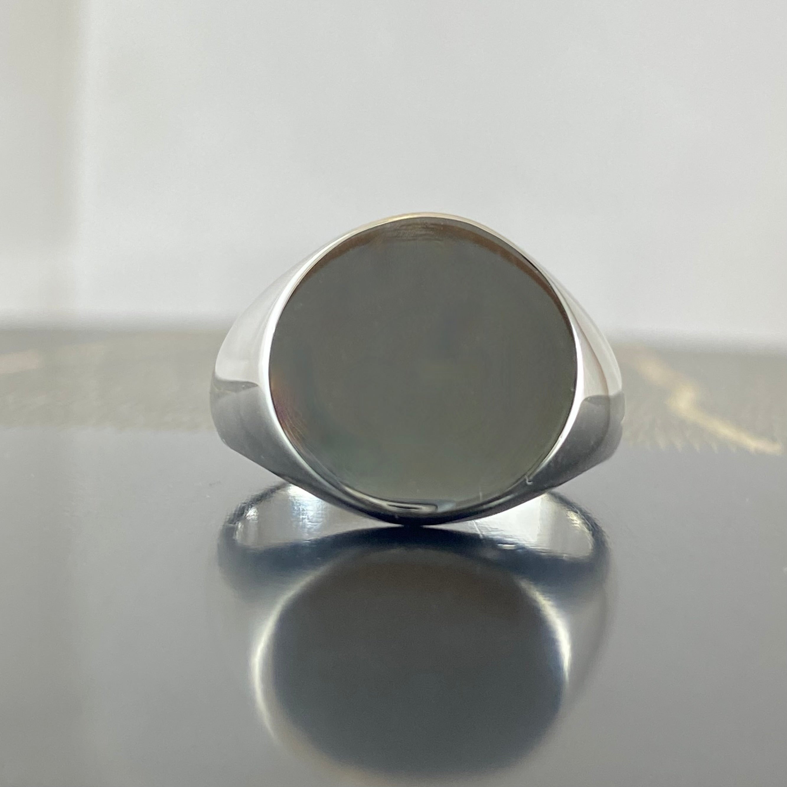 Round 14mm - Sterling Silver Signet Ring