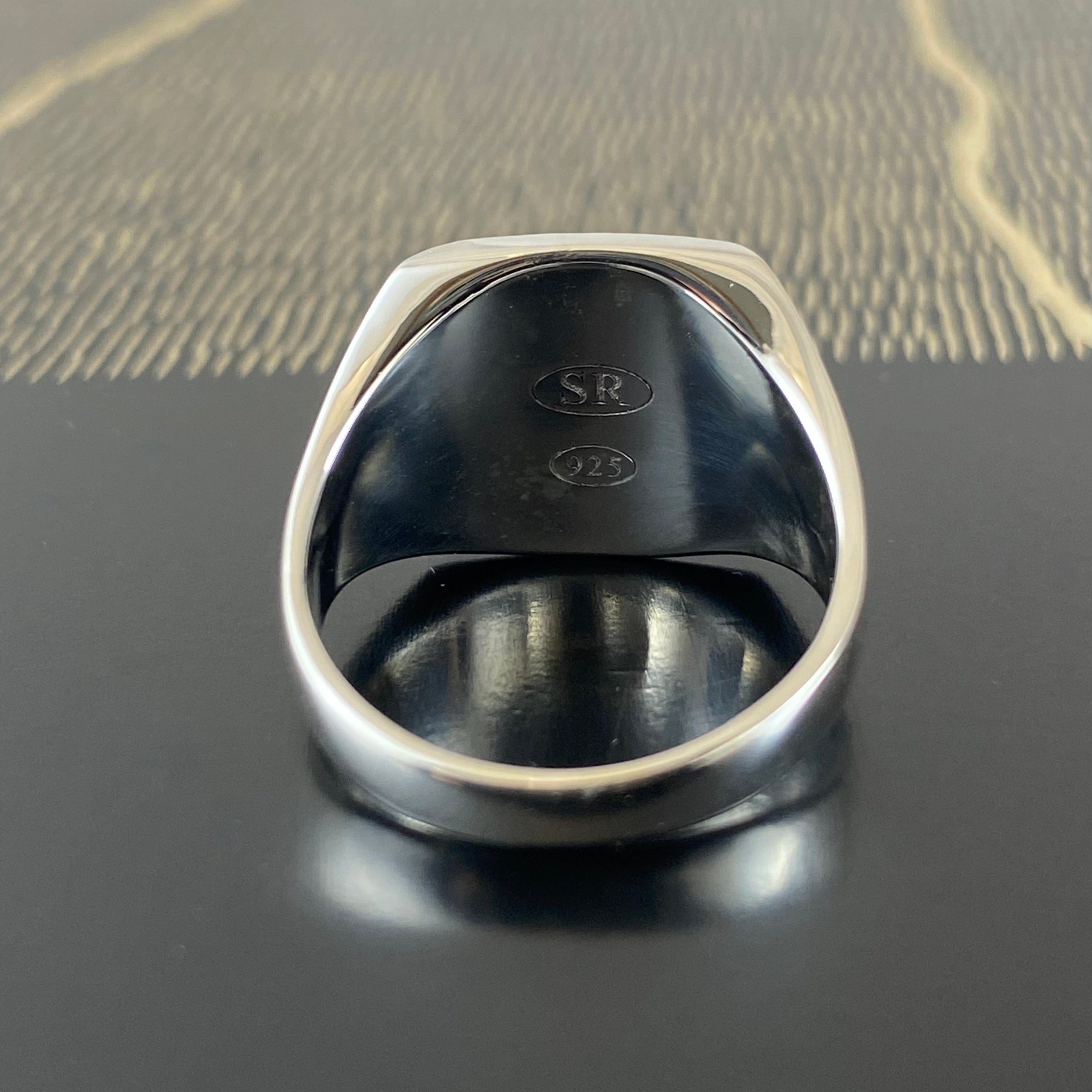 Cushion 14mm x 12mm - Sterling Silver Signet Ring