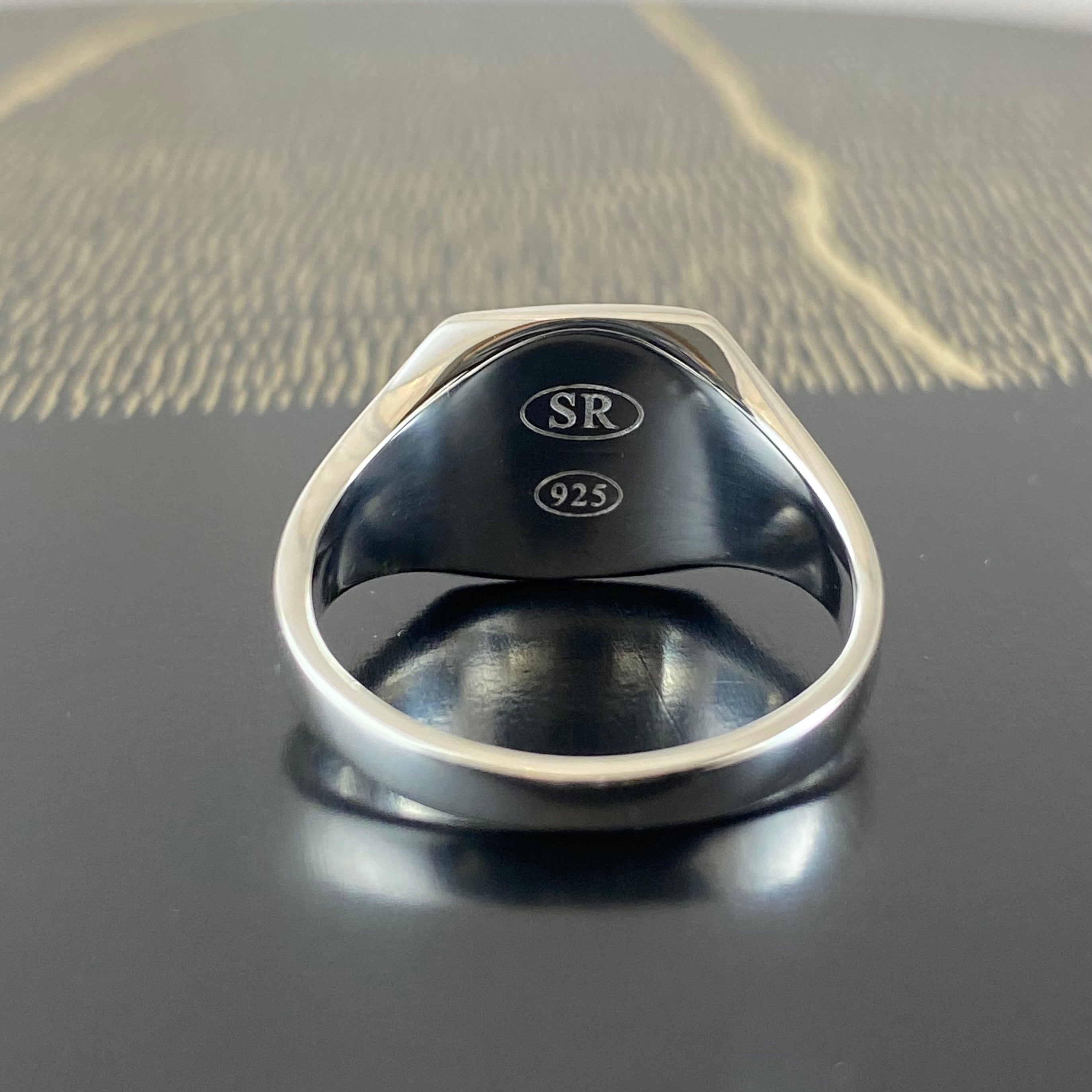 Cushion 12mm x 10mm - Sterling Silver Signet Ring