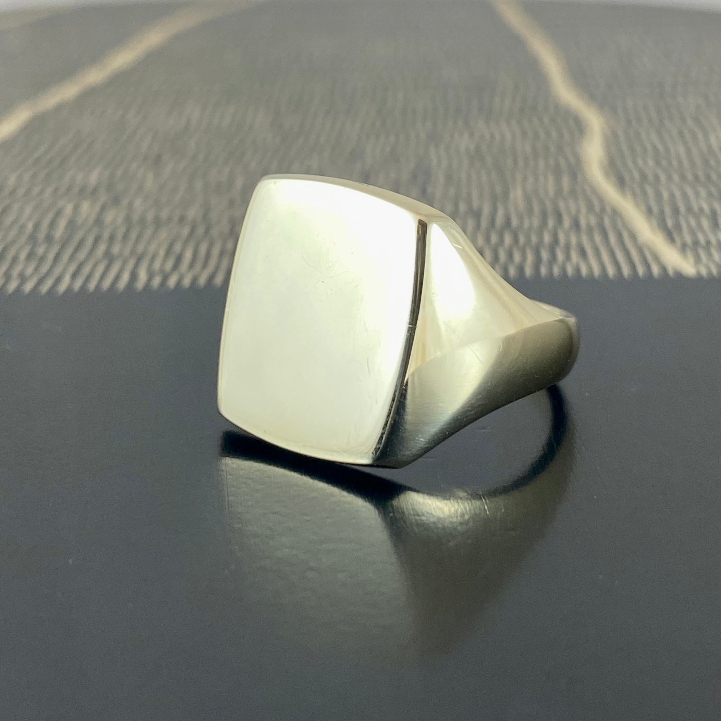Cushion 16mm x 13mm - 9 Carat Yellow Gold Signet Ring