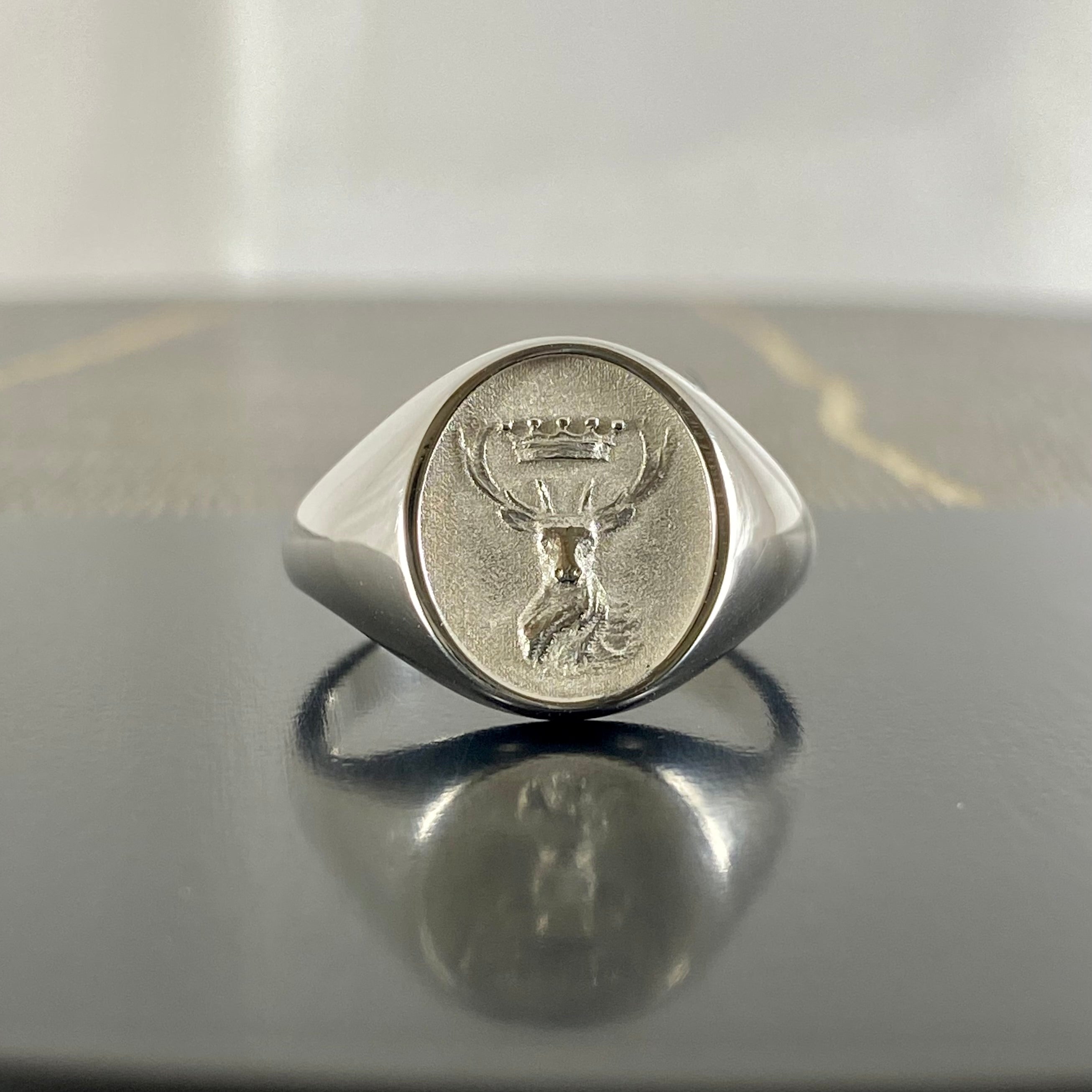 Stag and Crown - Sterling Silver