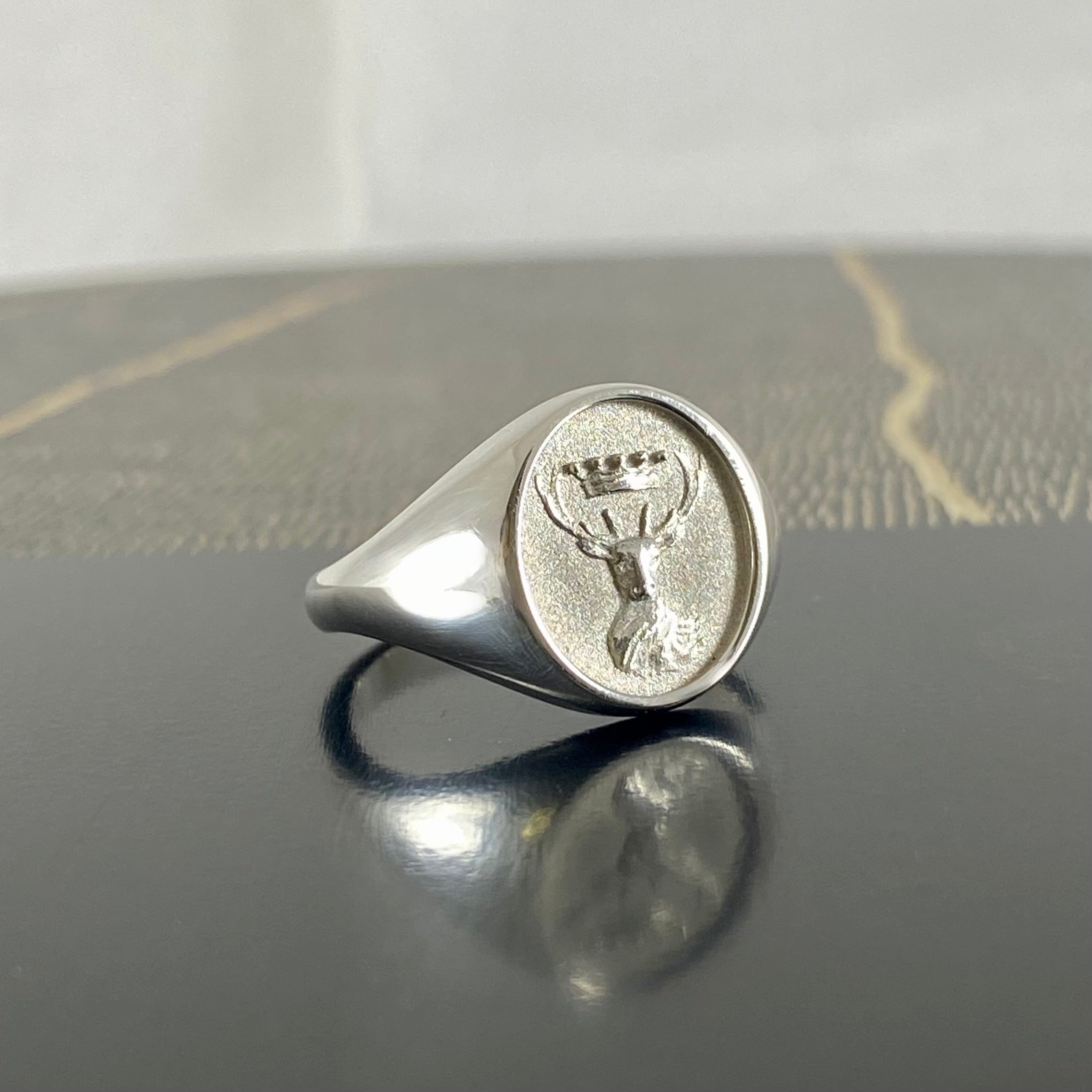 Stag and Crown - Sterling Silver