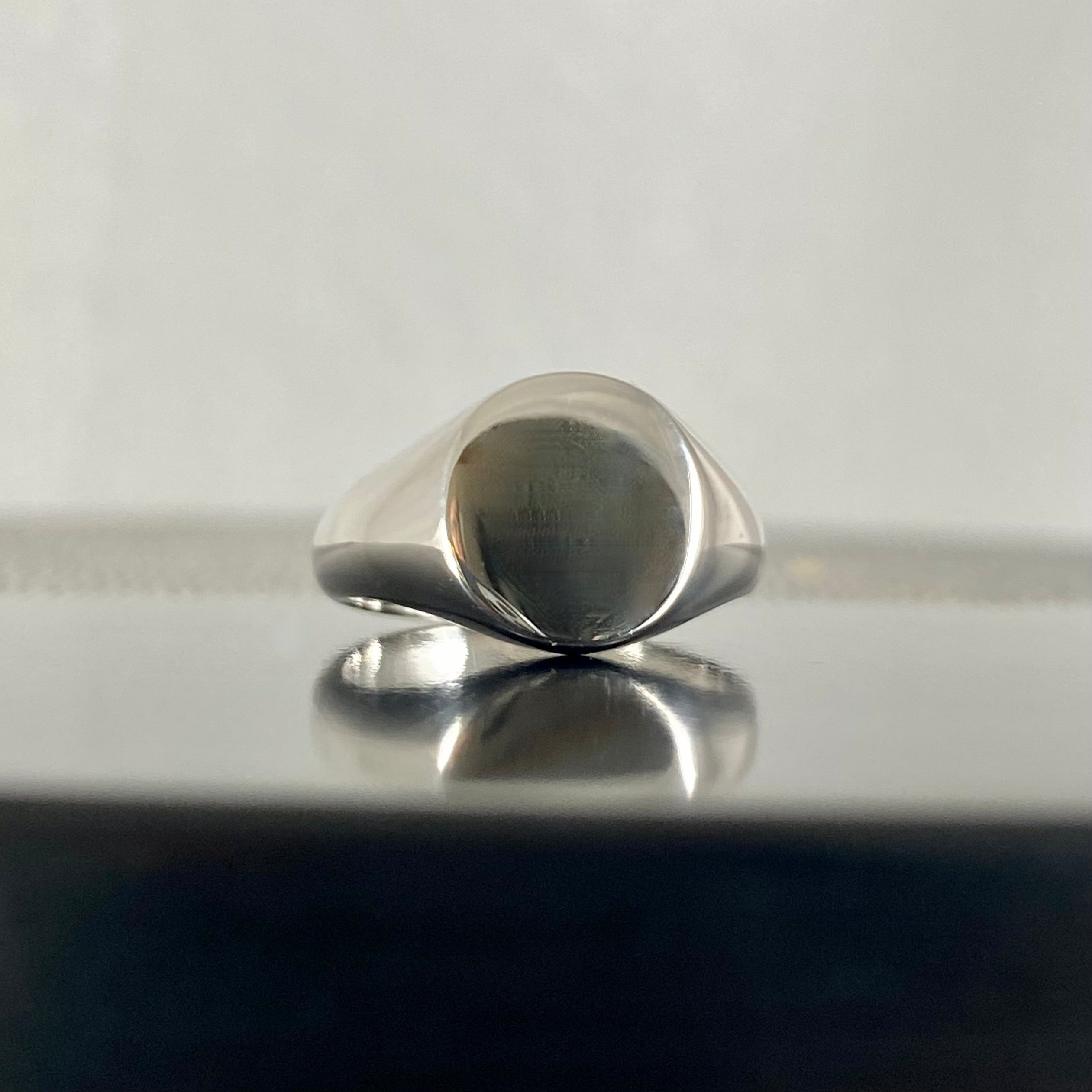 Classic Oval 11mm x 9mm - Sterling Silver Signet Ring