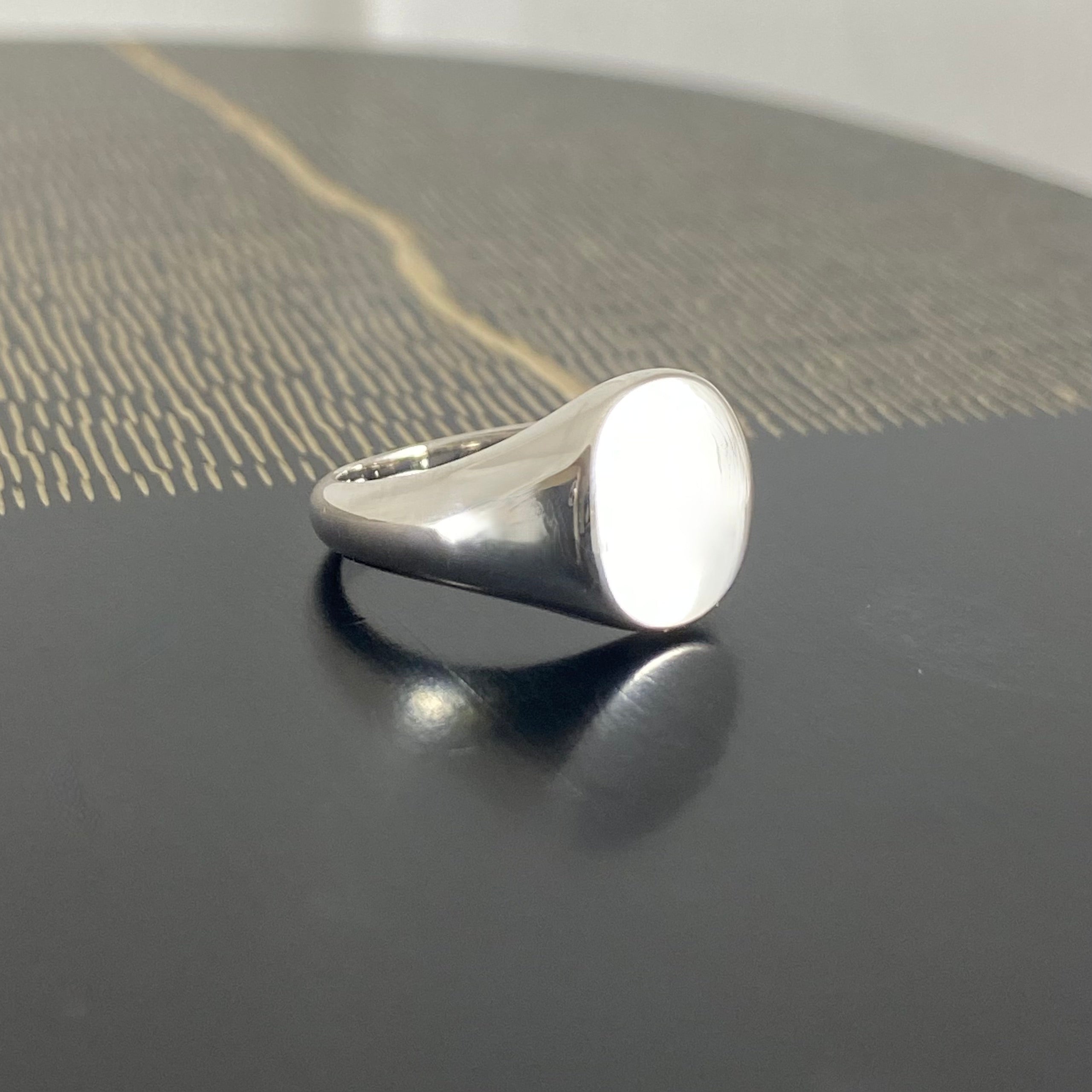 Classic Oval 11mm x 9mm - Sterling Silver Signet Ring