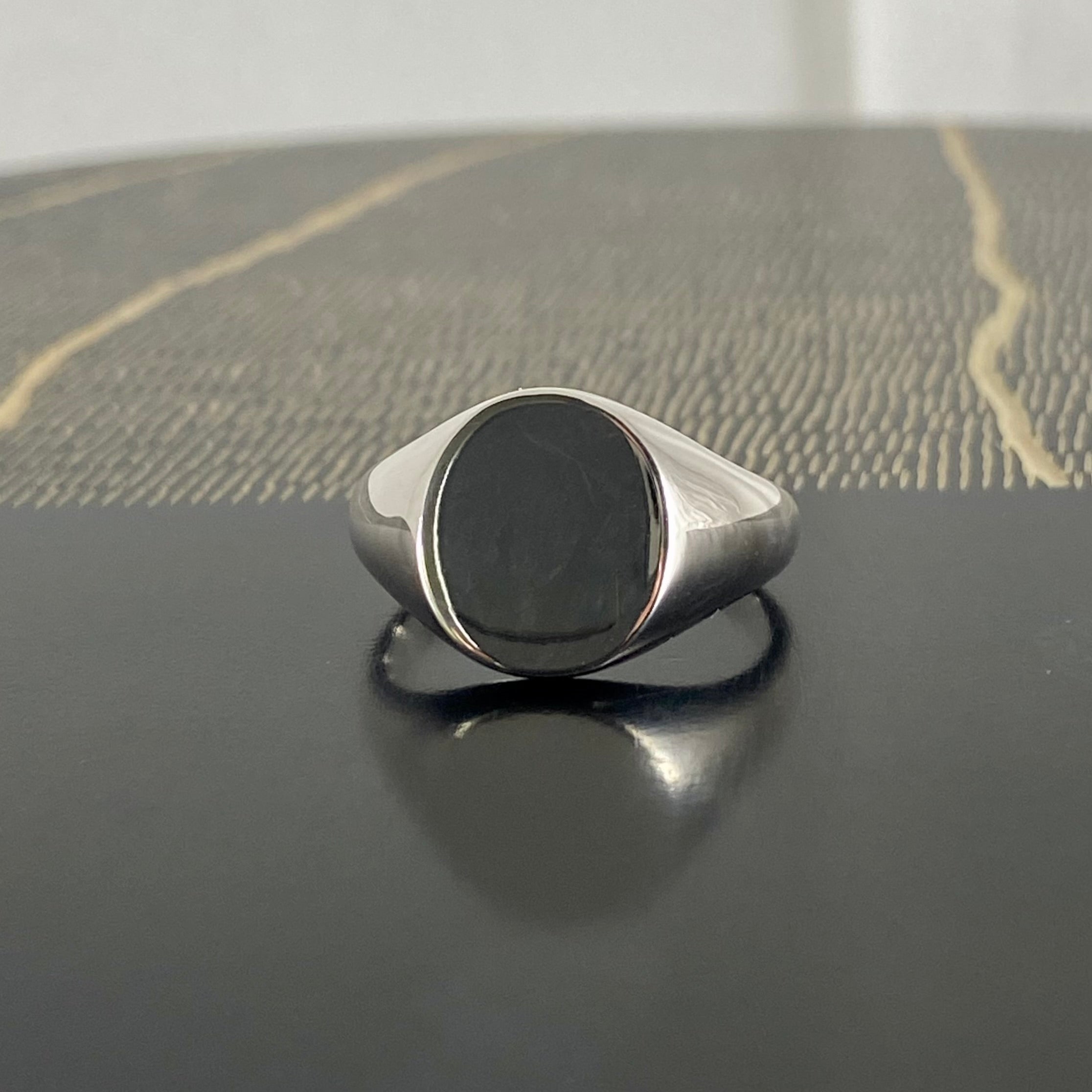Classic Oval 13mm x 11mm - Sterling Silver Signet Ring