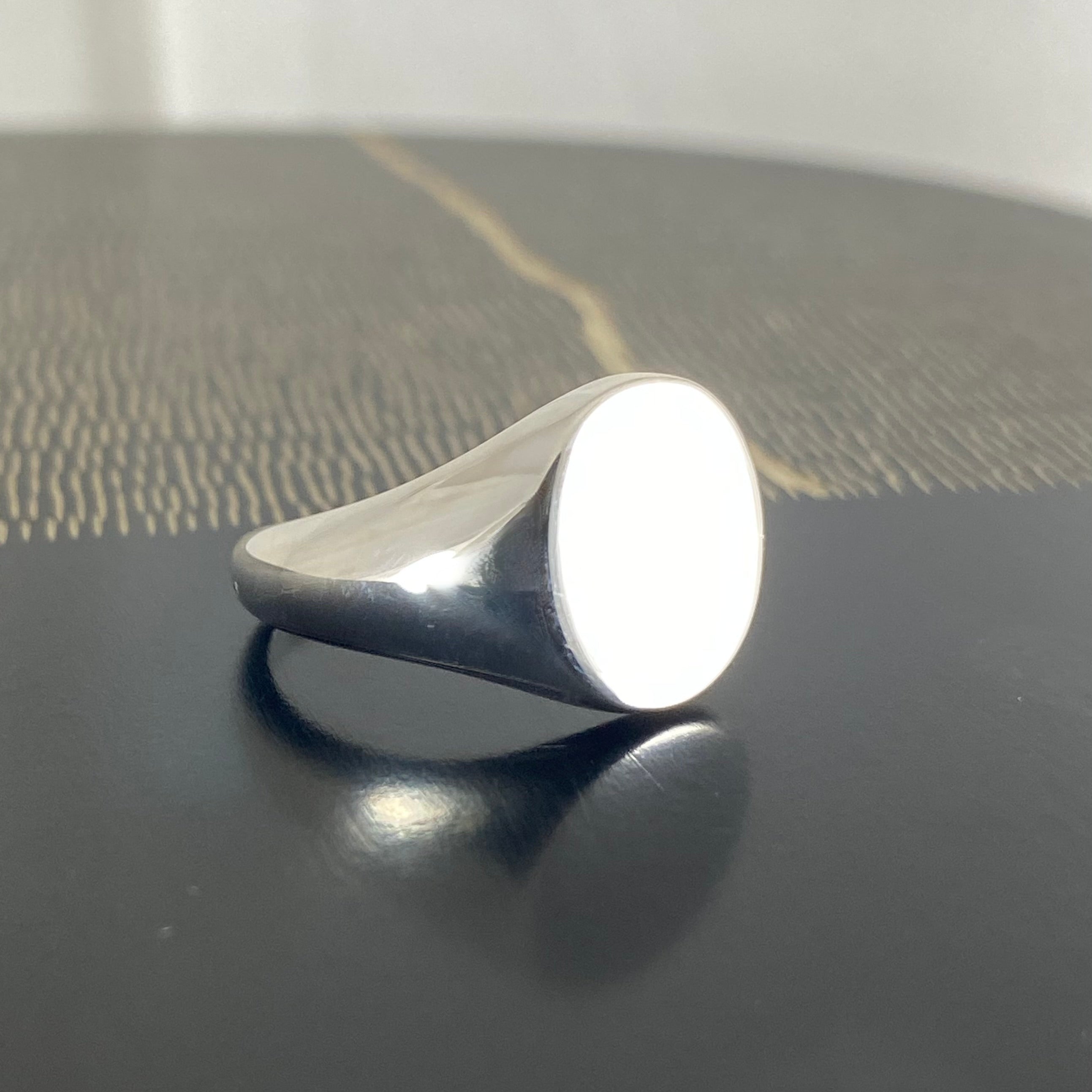Classic Oval 14mm x 12mm - Sterling Silver Signet Ring