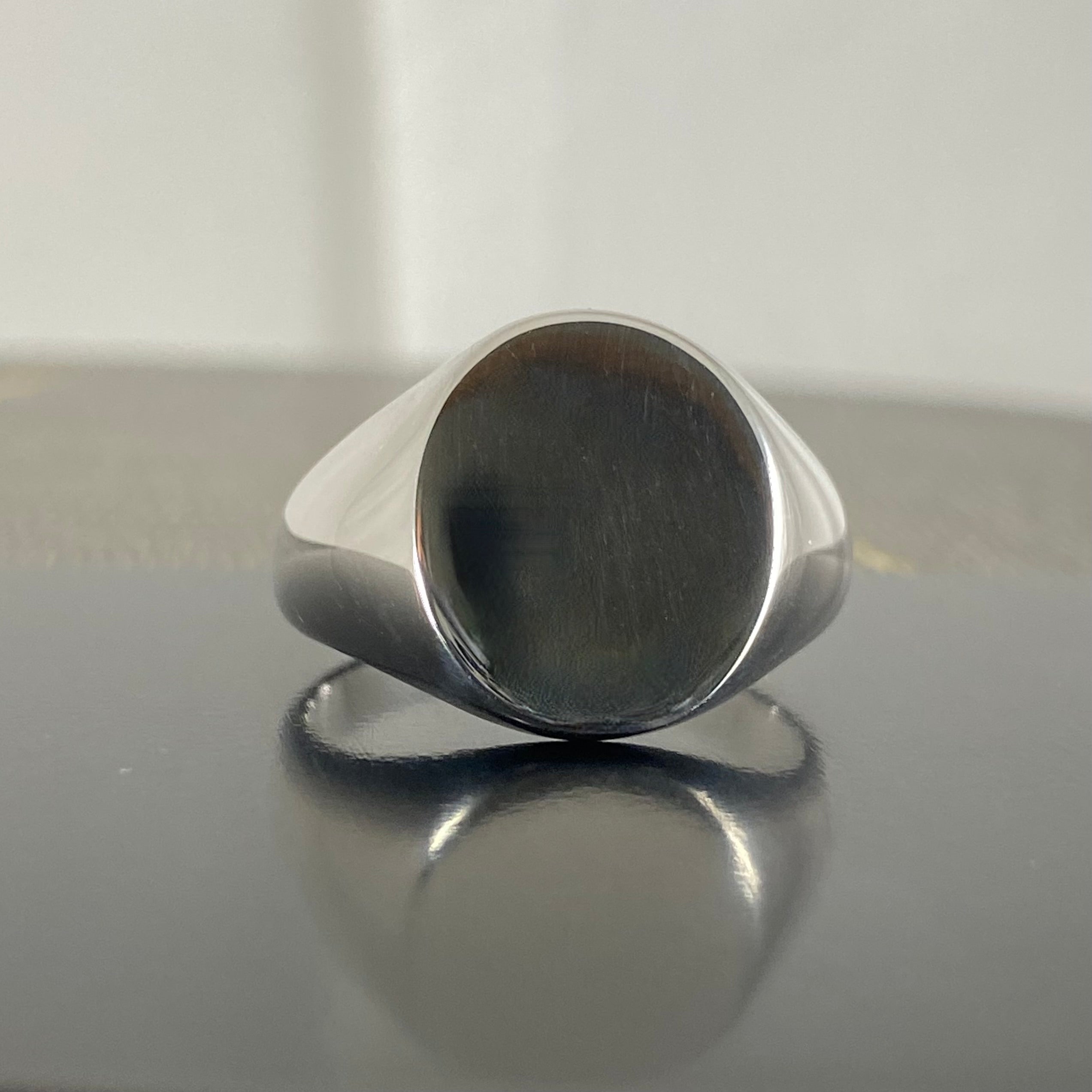 Classic Oval 16mm x 13mm - Sterling Silver Signet Ring