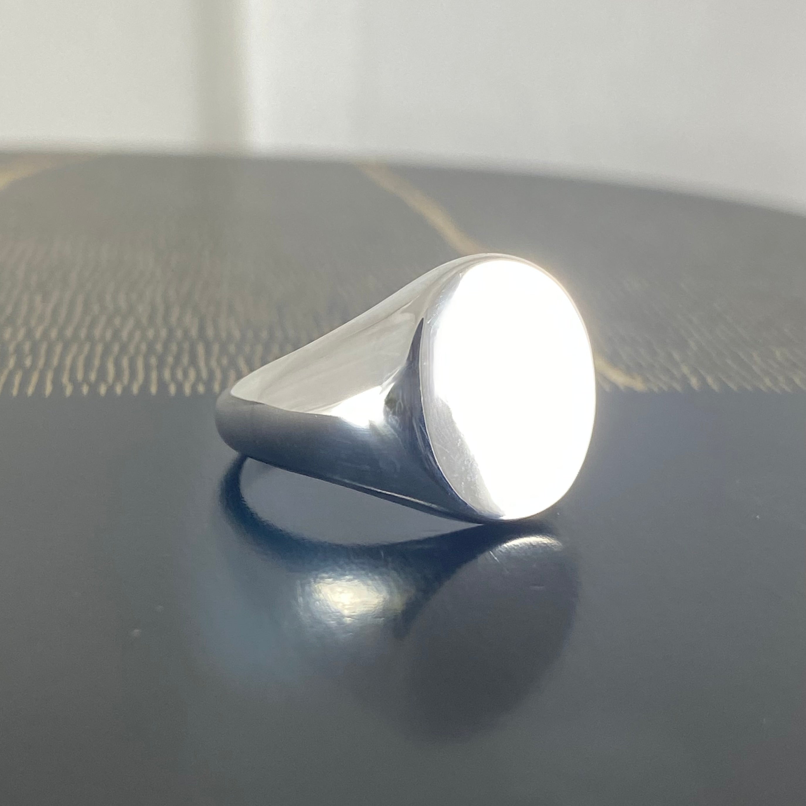 Classic Oval 16mm x 13mm - Sterling Silver Signet Ring