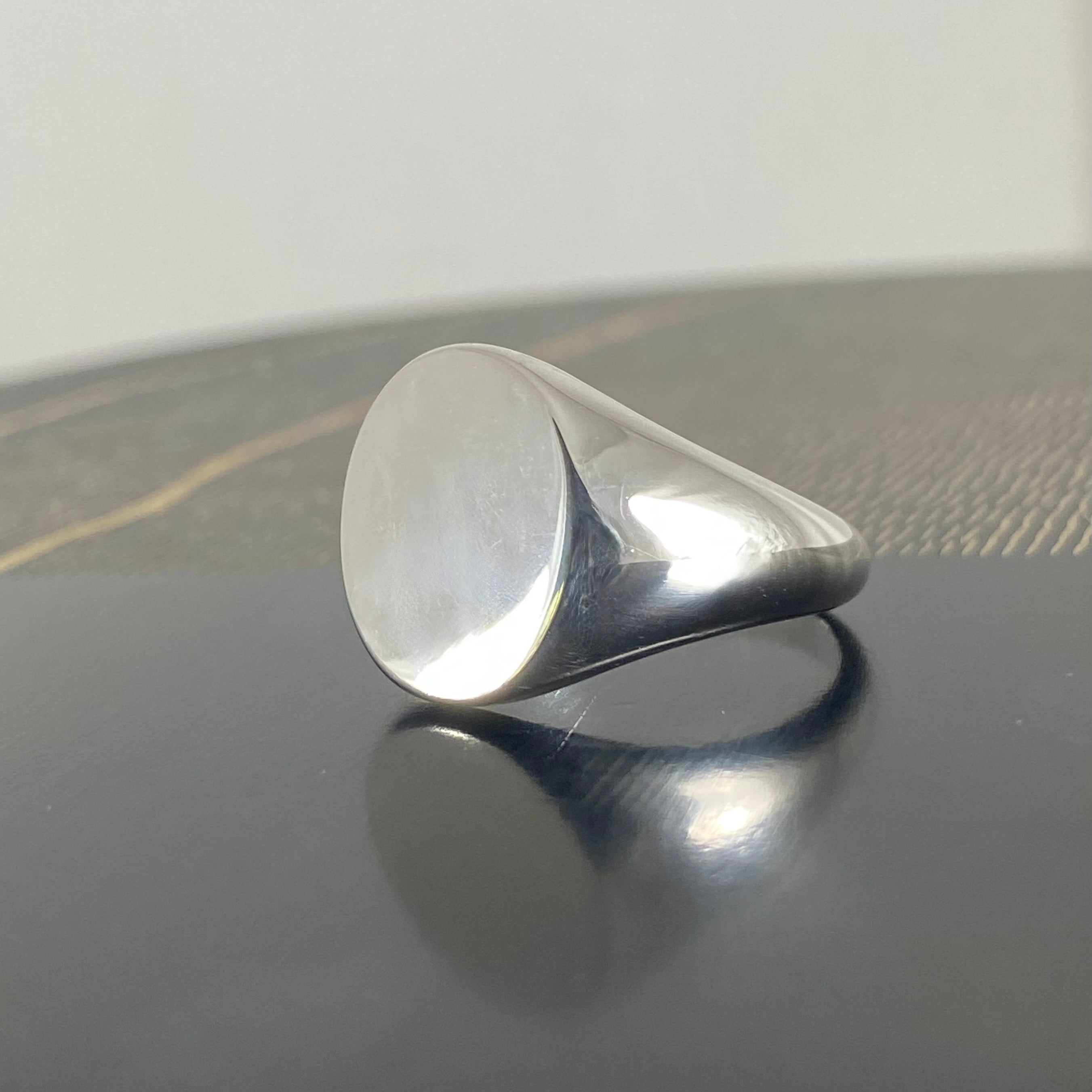 Classic Oval 16mm x 13mm - Sterling Silver Signet Ring