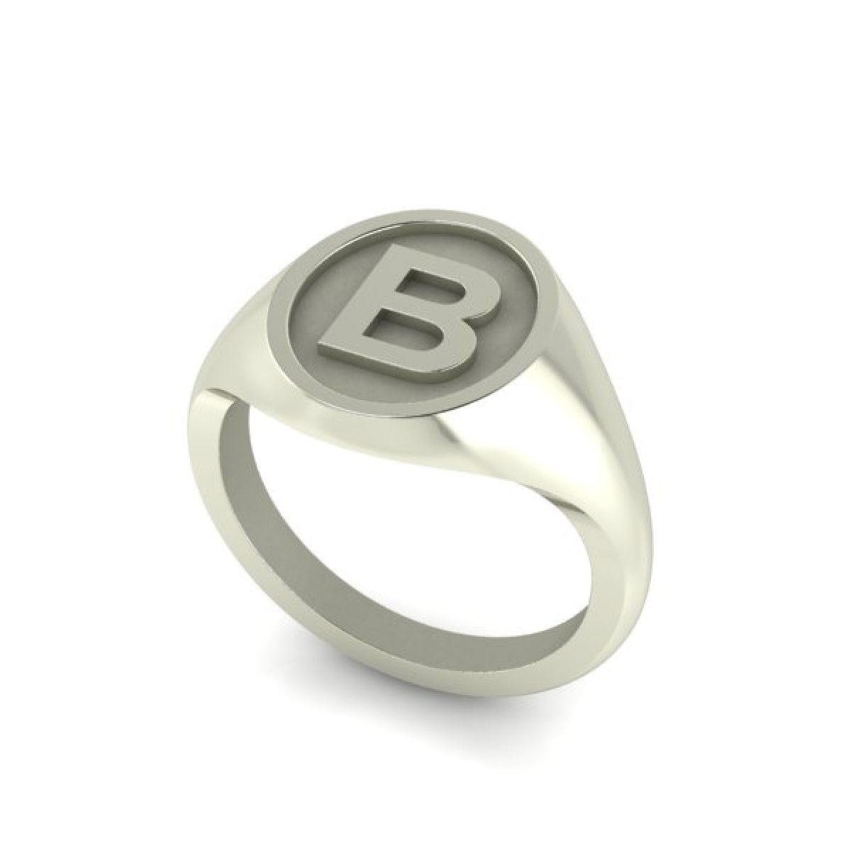 B - Alphabet Signet Ring A - Z - Sterling Silver Signet Ring