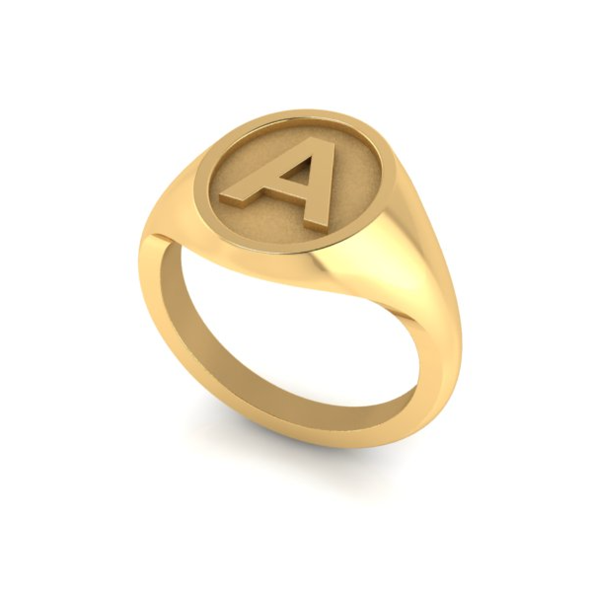 A - Alphabet Signet Ring A - Z - 9 Carat Yellow Gold Signet Ring