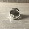 Cushion 16mm x 13mm - Sterling Silver Signet Ring