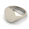 oval signet ring sterling silver 14mm x 12mm