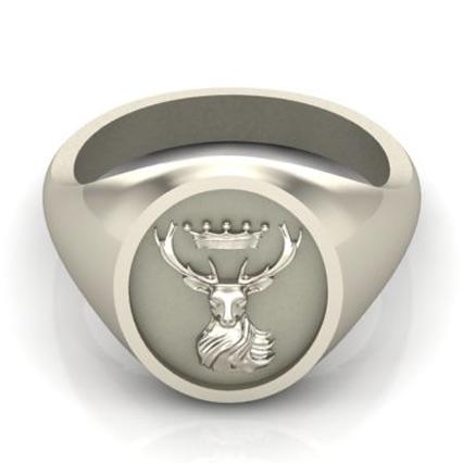 Stag and Crown - Sterling Silver