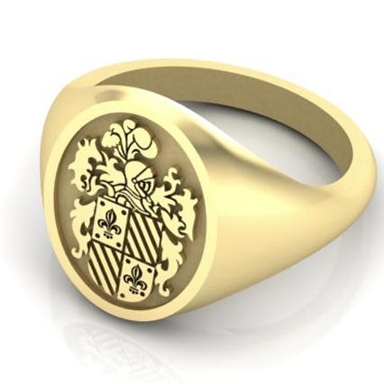 Fleur de Lis Coat of Arms - 9 Carat Gold