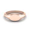 Small Landscape Oval 8mm x 5.5mm - 9 Carat Rose Gold Signet Ring