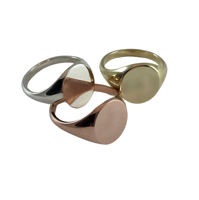 Round Signet Rings - The Signet Ring Company