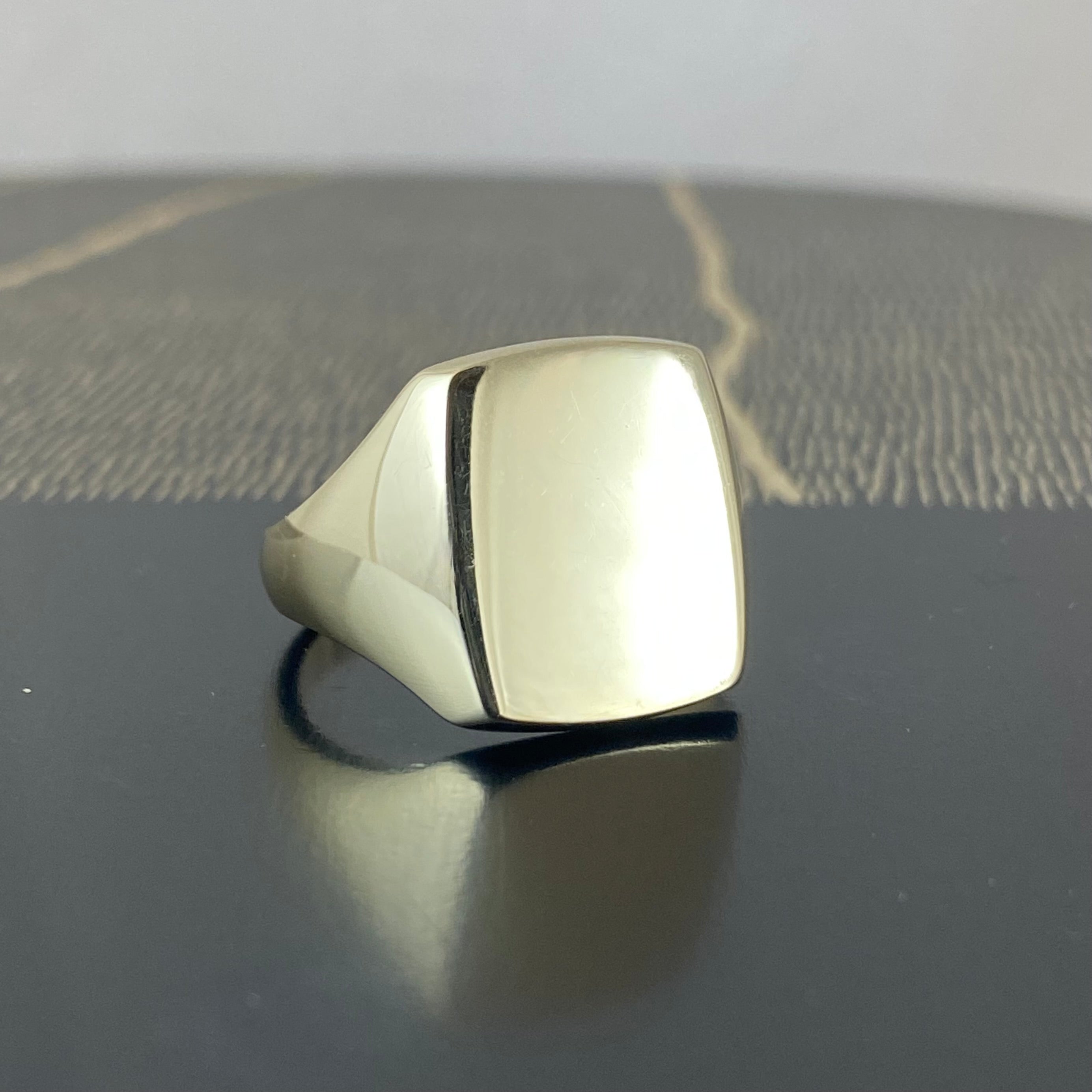 Cushion 16mm x 13mm - 9 Carat Yellow Gold Signet Ring