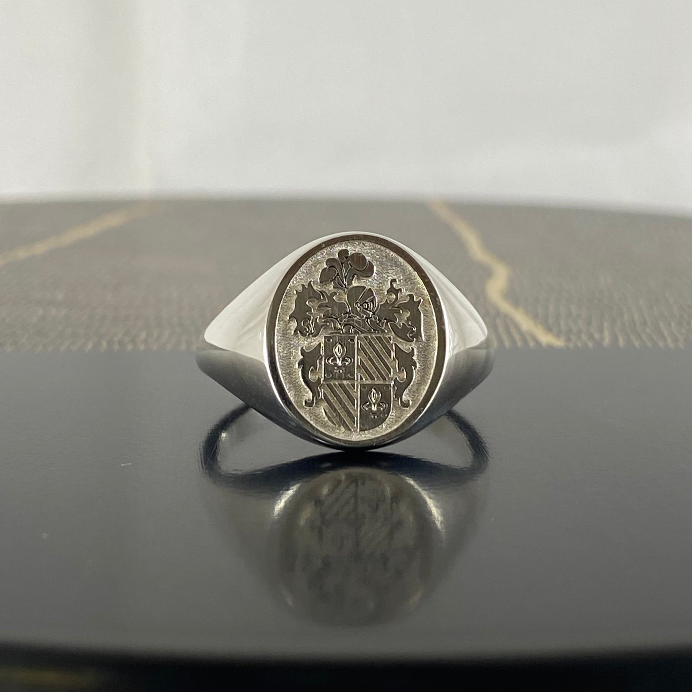 Fleur de Lis Coat of Arms - Sterling Silver