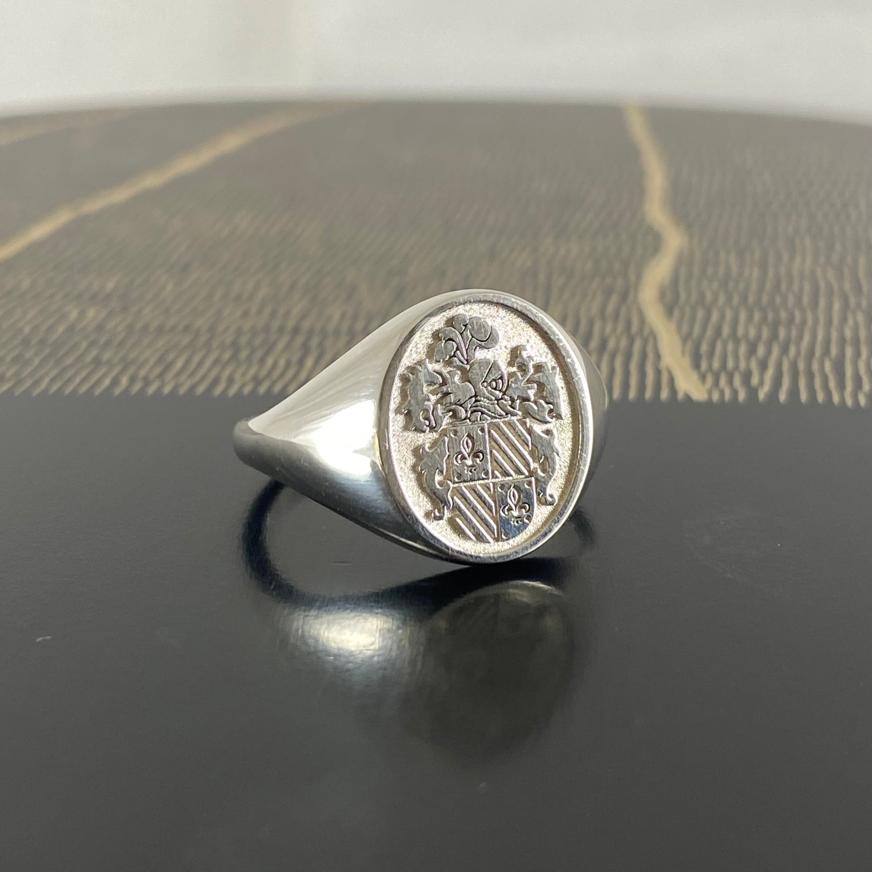 Fleur de Lis Coat of Arms - Sterling Silver