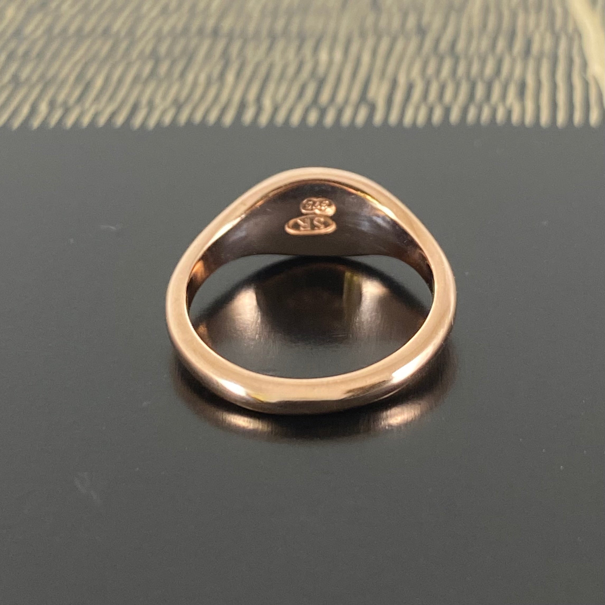 Landscape Oval 8mm x 5.5mm - 9 Carat Rose Gold Signet Ring