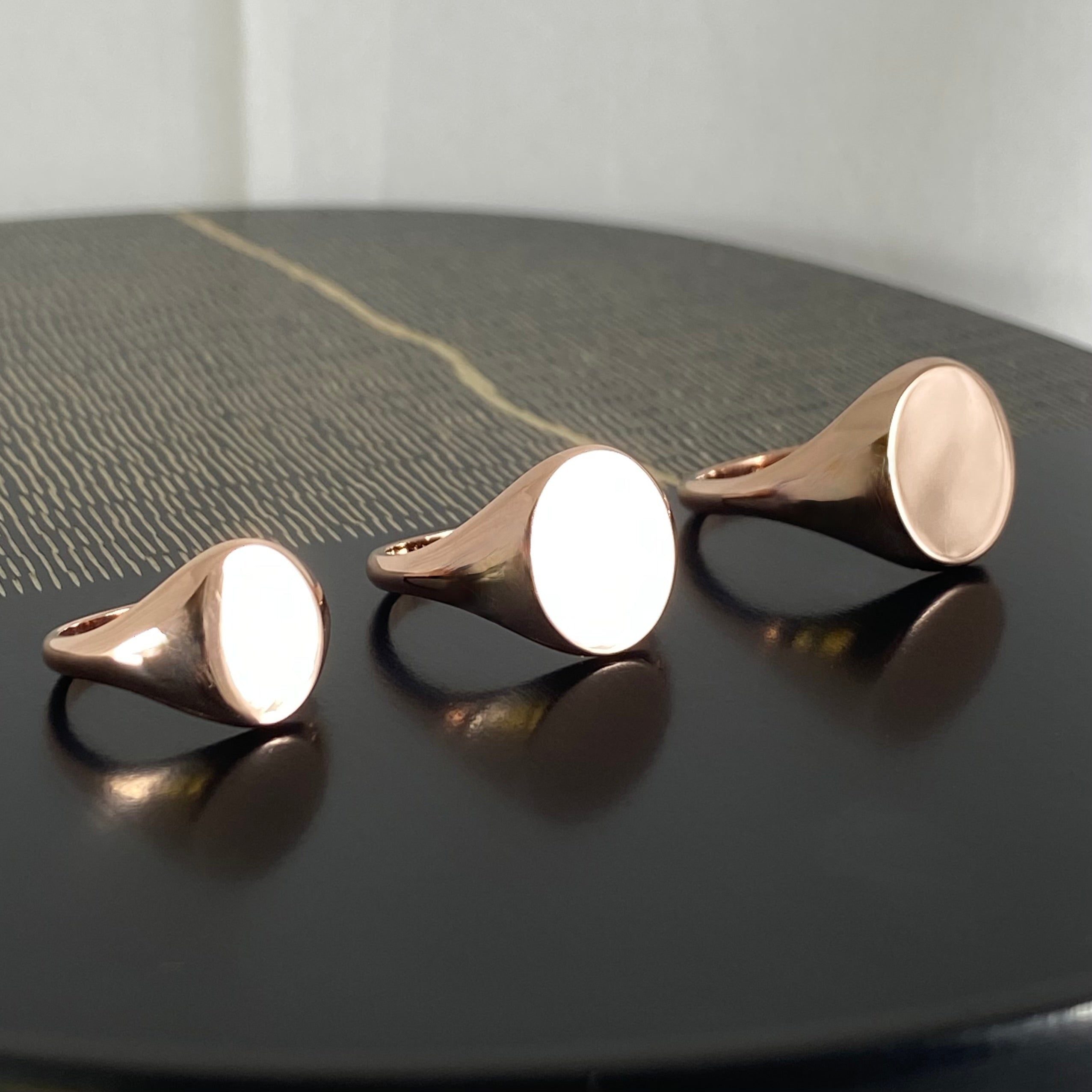 Classic Oval 11mm x 9mm - 9 Carat Rose Gold Signet Ring