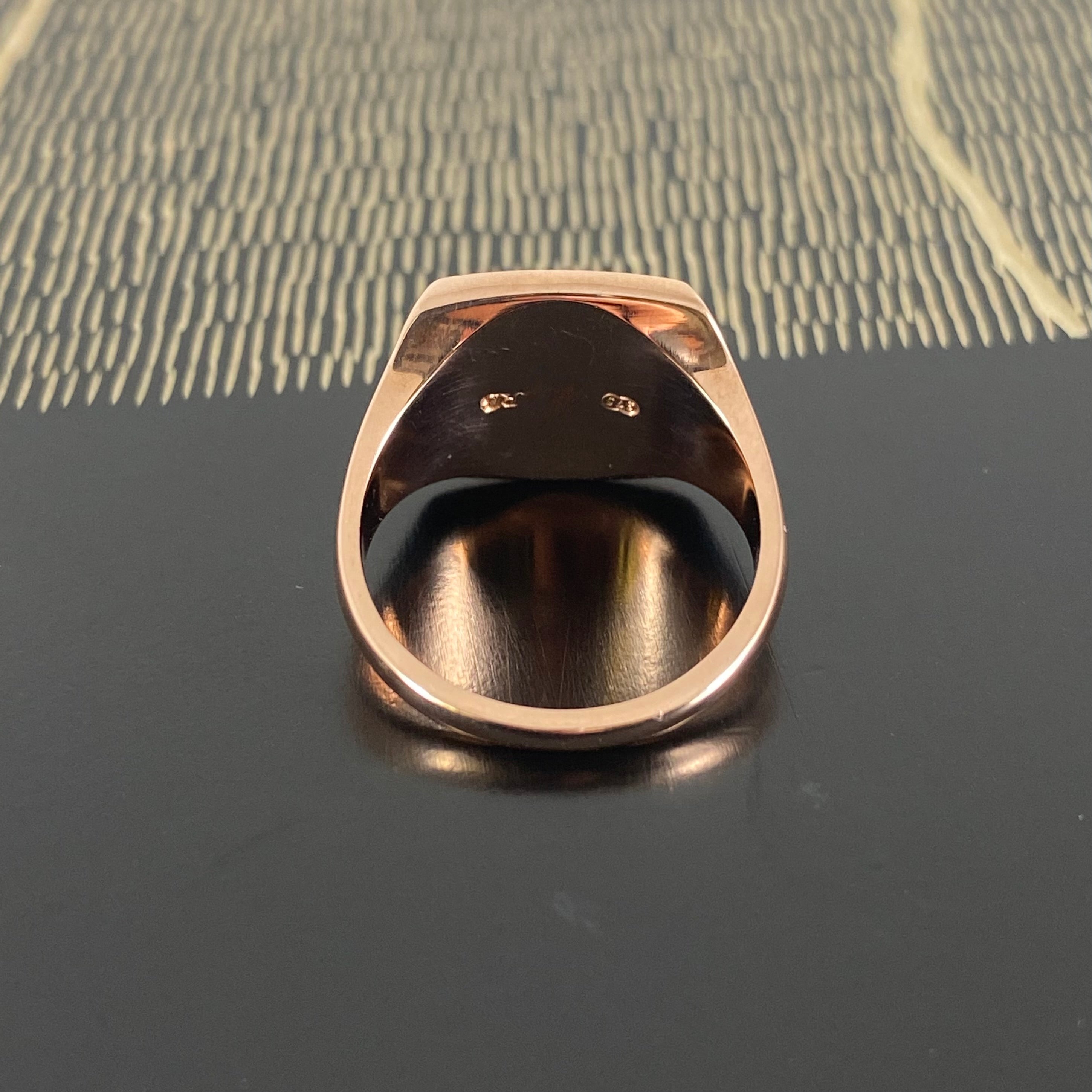 Cushion 14mm x 12mm - 9 Carat Rose Gold Signet Ring