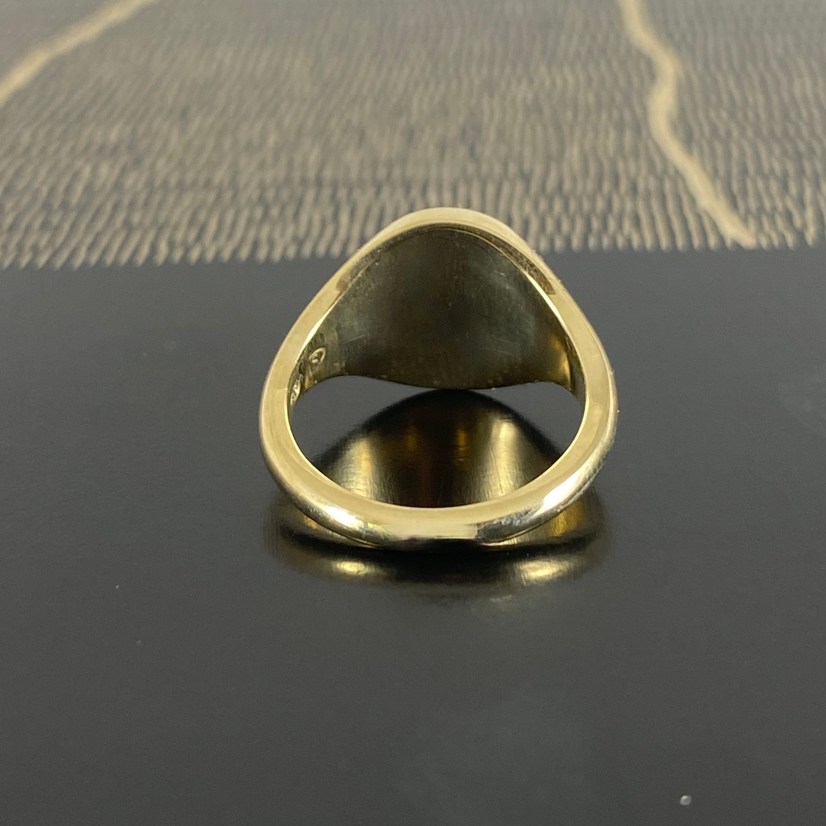 D - Z - Alphabet Signet Ring A - Z -  9 Carat Yellow Gold Signet Ring