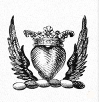 winged heart and crown family crest