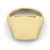 cushion signet ring 9 carat yellow gold 12mm x 10mm
