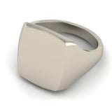 cushion signet ring sterling silver 12mm x 10mm