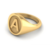 D - Z - Alphabet Signet Ring A - Z -  9 Carat Yellow Gold Signet Ring
