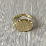 Landscape Oval 12mm x 10mm - 9 Carat Yellow Gold Signet Ring