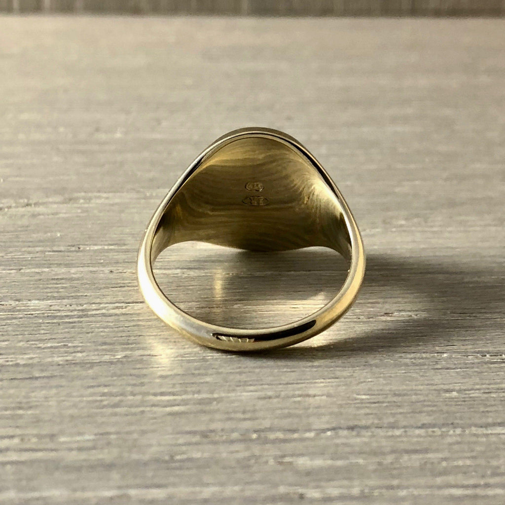 Classic Oval 16mm x 13mm - 9 Carat Yellow Gold Signet Ring