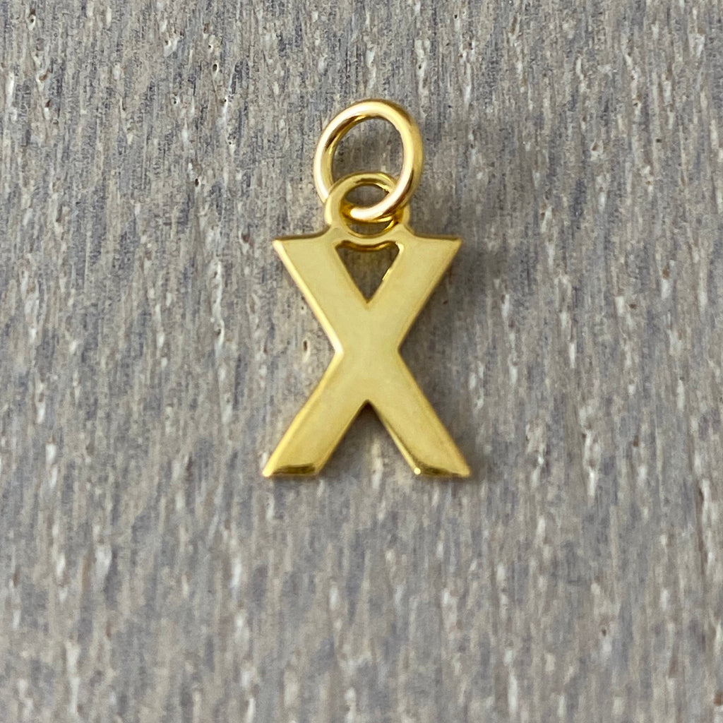 Tiny A to Z Gold Pendant / Charm