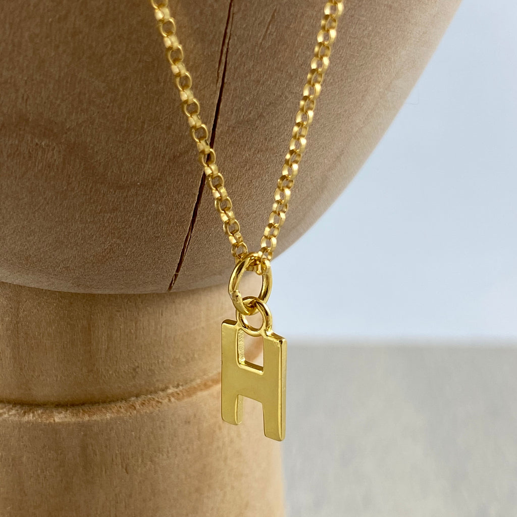 Tiny A to Z Gold Pendant / Charm