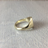 small oval signet ring 9 carat gold 