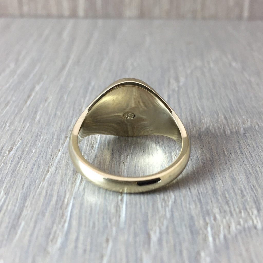 small oval signet ring 9 carat gold 