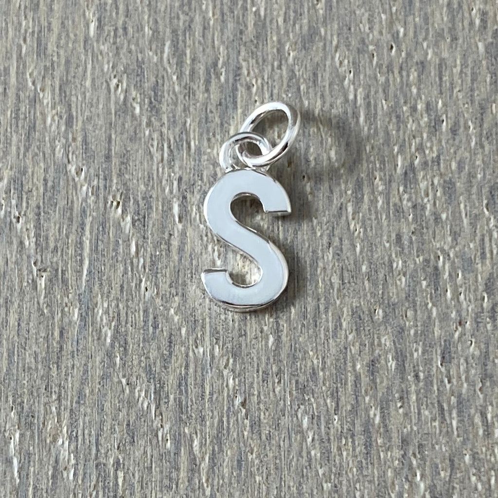 Tiny A to Z Silver Pendant / Charm