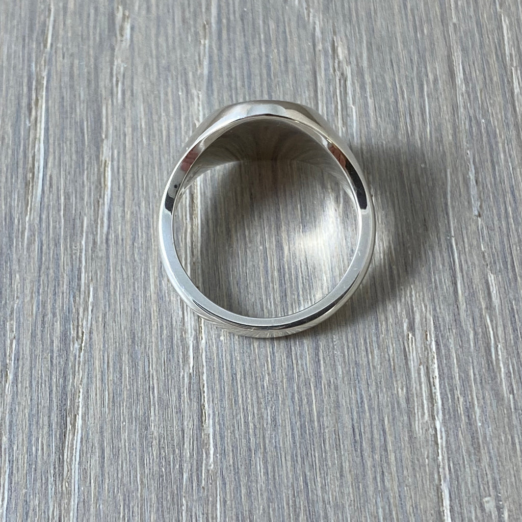 A - Alphabet Signet Ring A - Z -  Sterling Silver Signet Ring
