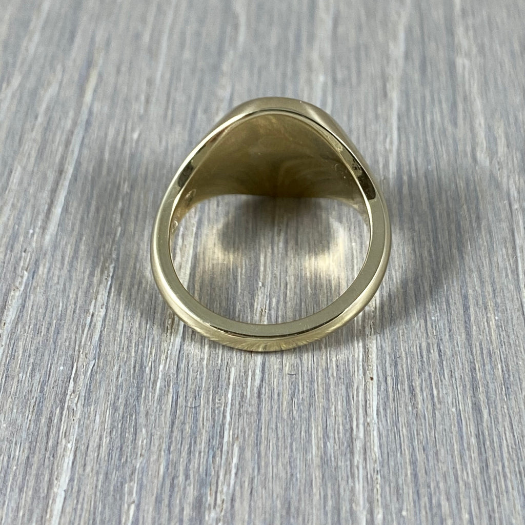 B - Alphabet Signet Ring A - Z -  9 Carat Yellow Gold Signet Ring