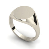 round signet ring sterling silver 11mm