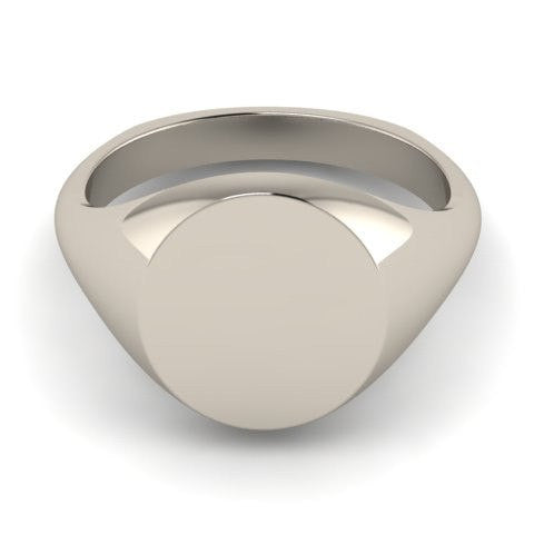 sterling silver 13mm round signet ring