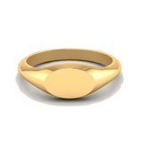 Small Landscape Oval 8mm x 5.5mm - 9 Carat Yellow Gold Signet Ring