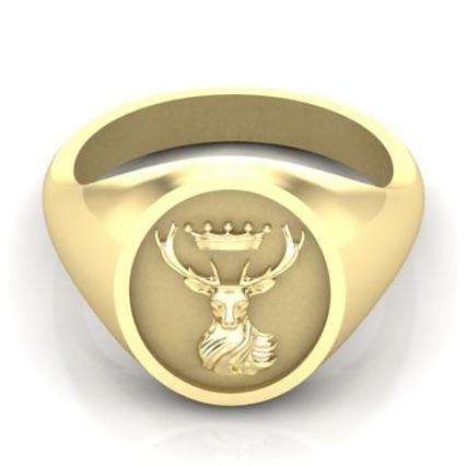 Stag and Crown - 9 Carat Yellow Gold