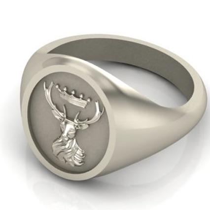 Stag and Crown - Sterling Silver