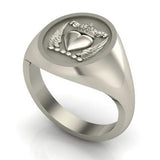 winged heart and crown signet ring