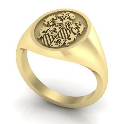 Fleur de Lis Coat of Arms - 9 Carat Gold